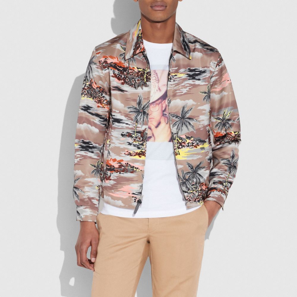 HAWAIIAN PRINT SKATER JACKET