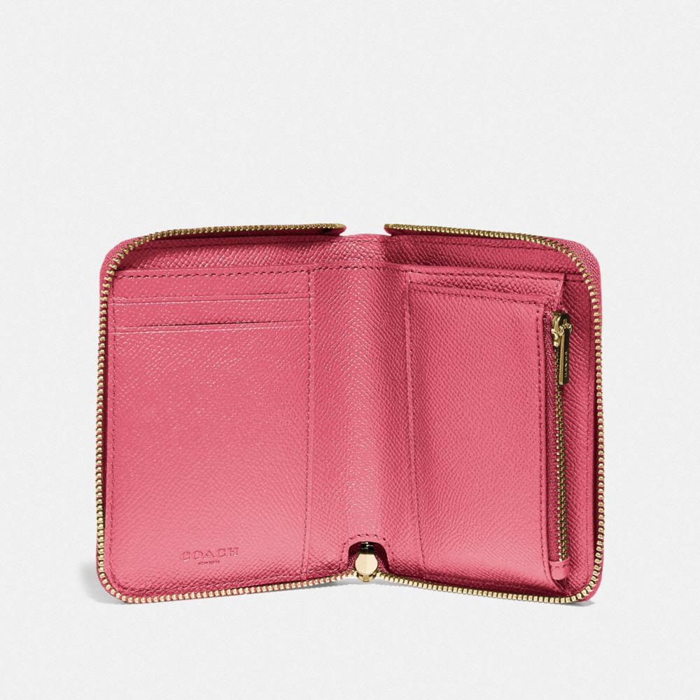 Coach Small Zip Around Wallet B4/Orchid Women Small Leather Goods Small Wallets Alternate View 2