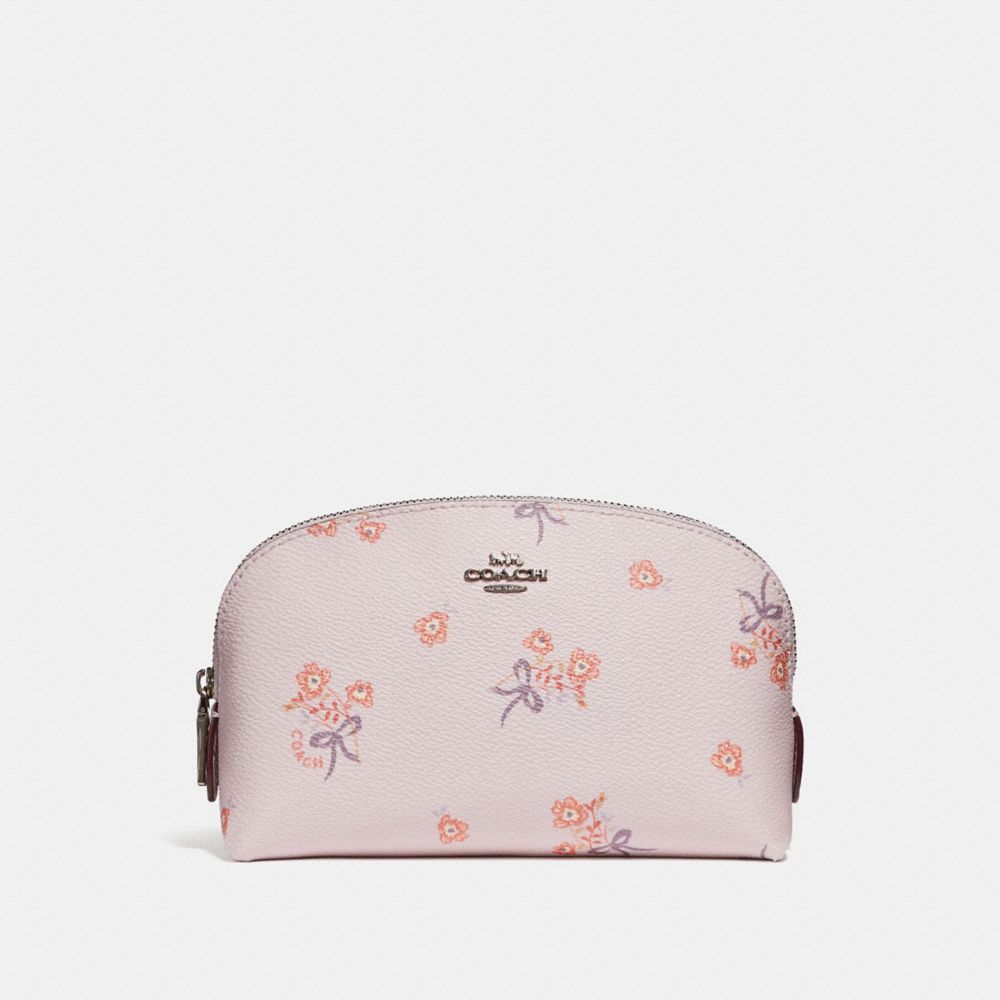 cosmetic case 17 with floral bow print