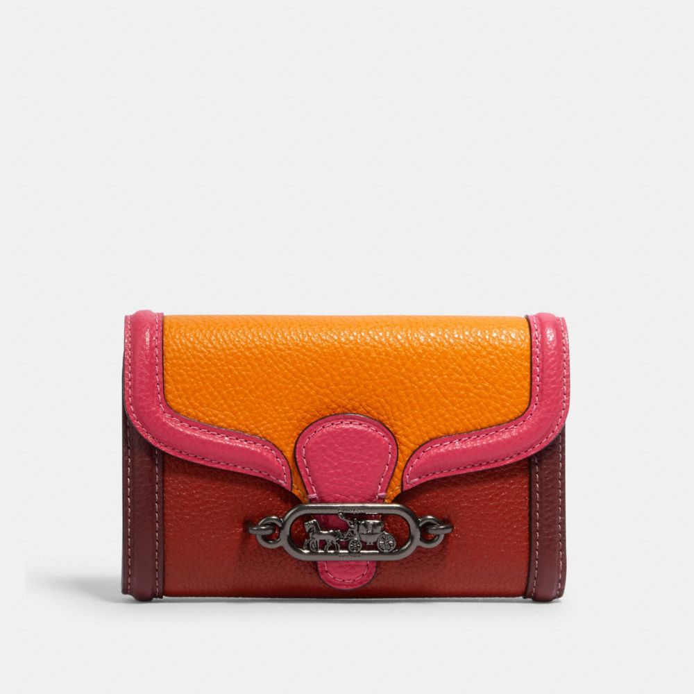 orange coach wallet