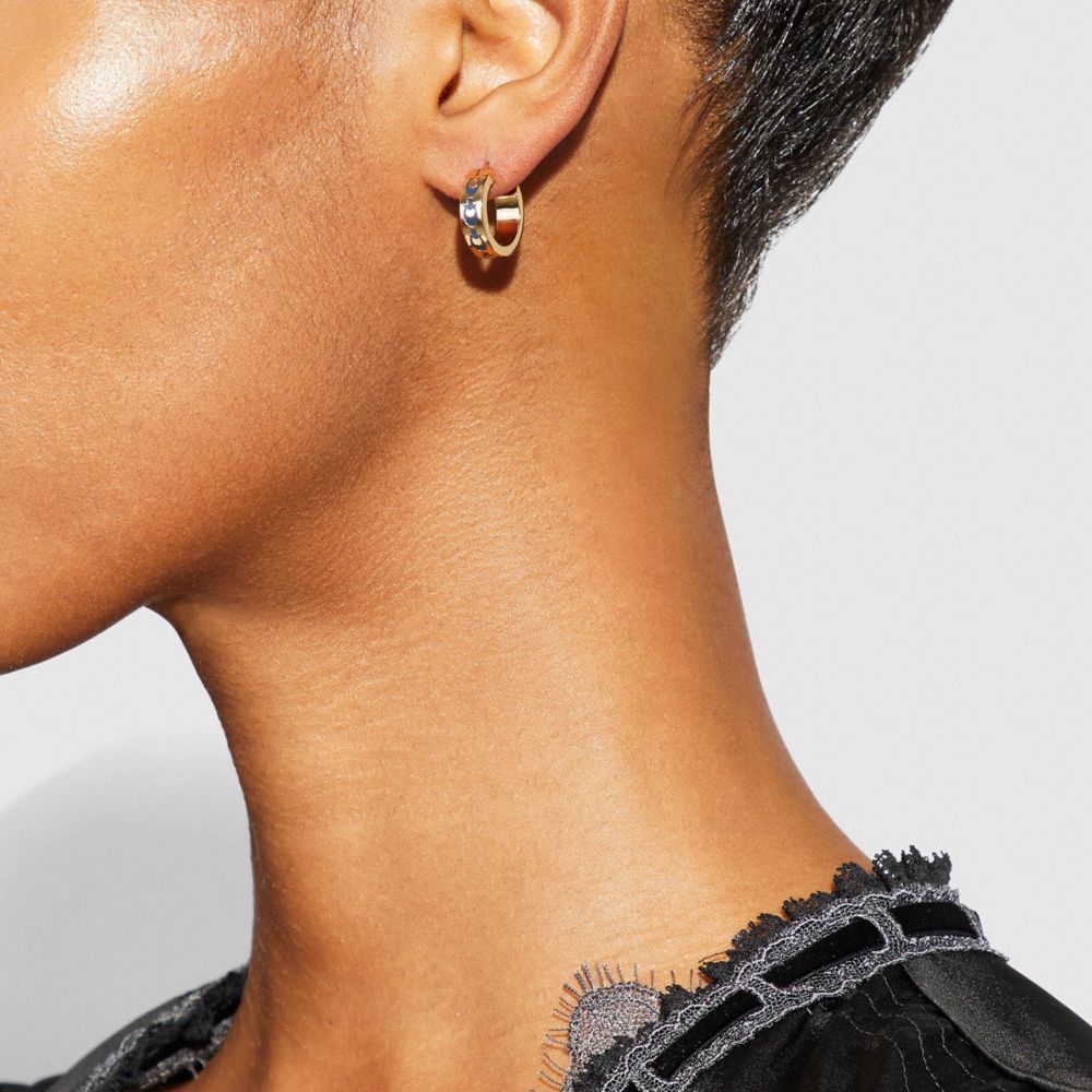 Signature Chain Huggie Earrings COACH