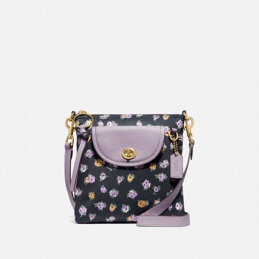 coach rose print crossbody