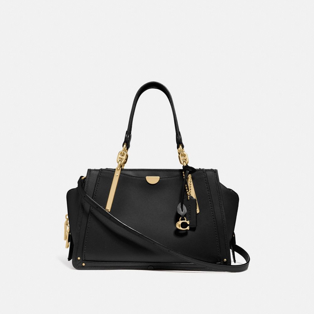 black coach purse with c