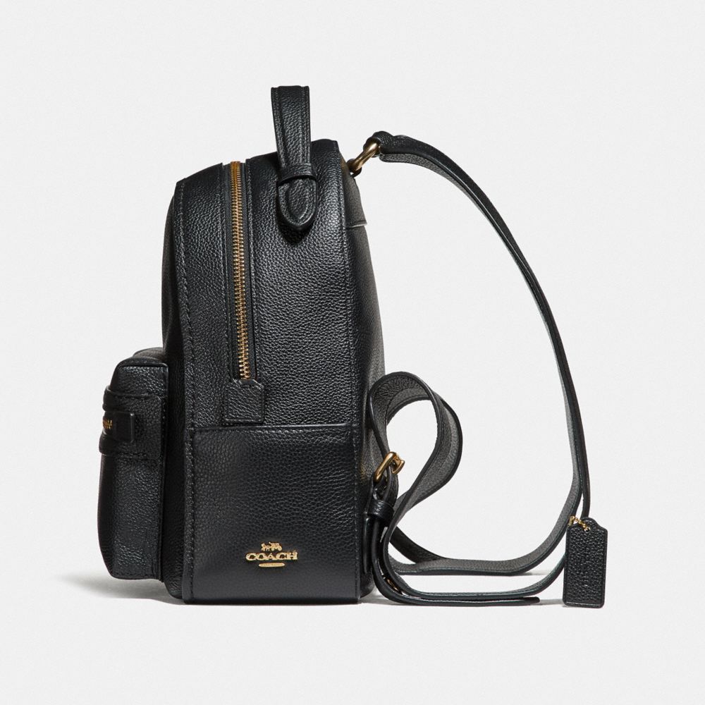 black coach leather backpack