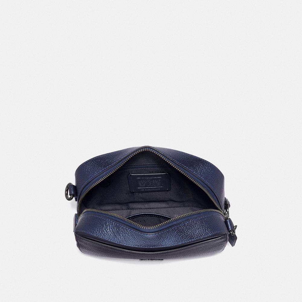 metallic blue coach purse