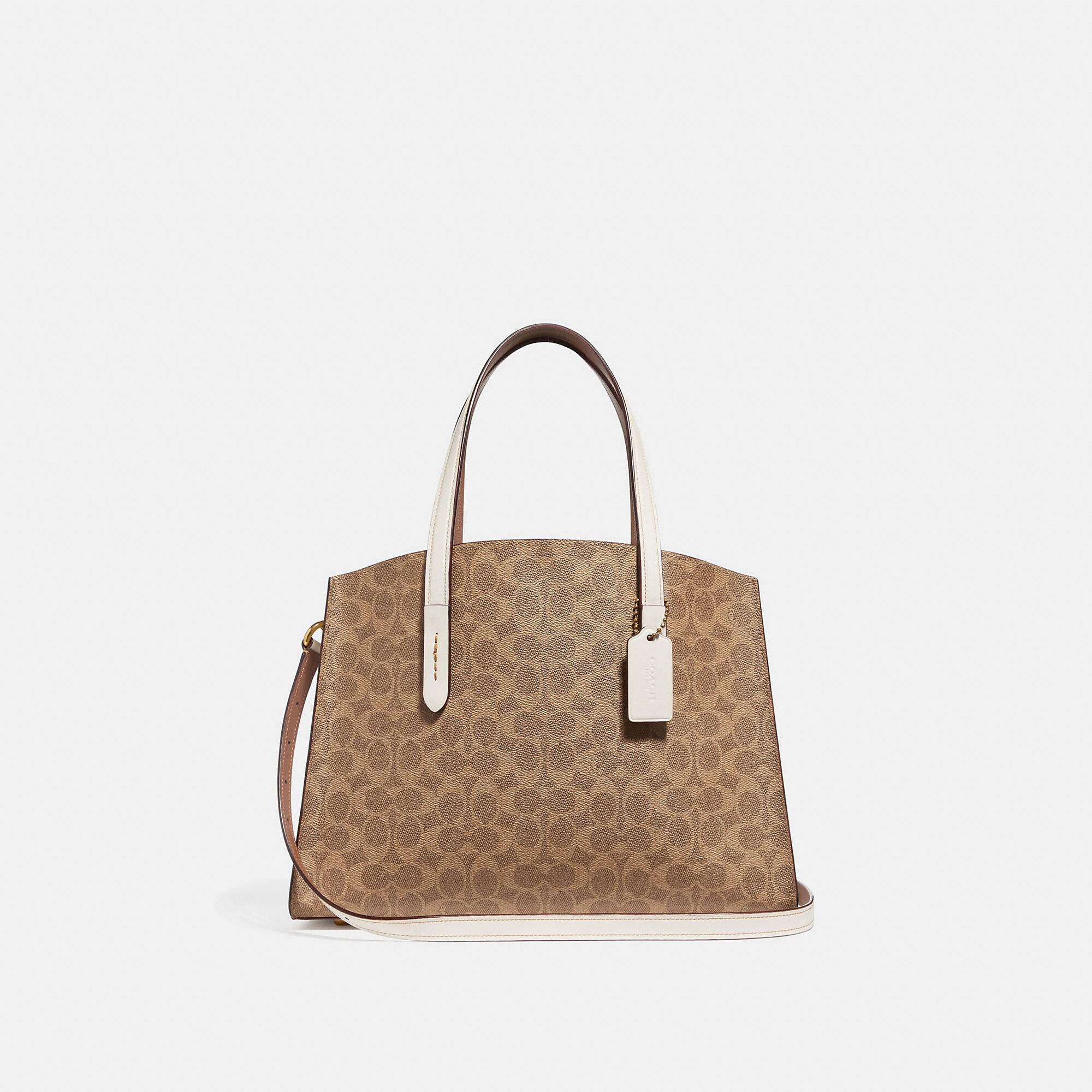 COACH COACH CHARLIE CARRYALL IN SIGNATURE CANVAS,31210