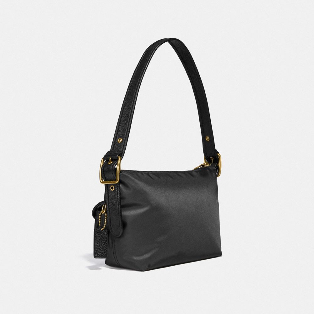 COACH Cargo Shoulder Bag With Vintage Rose Print Interior