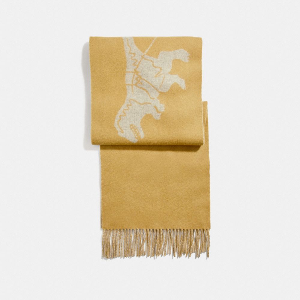 mens yellow cashmere scarf