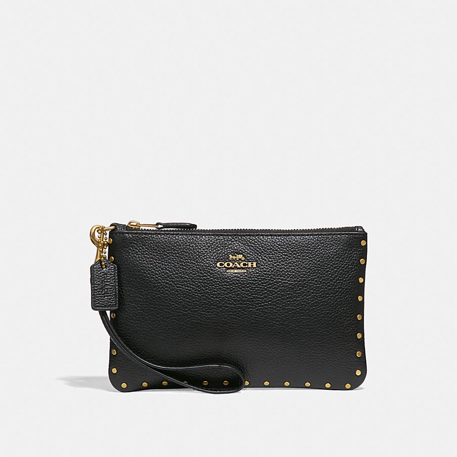 COACH: Small Wristlet With Rivets