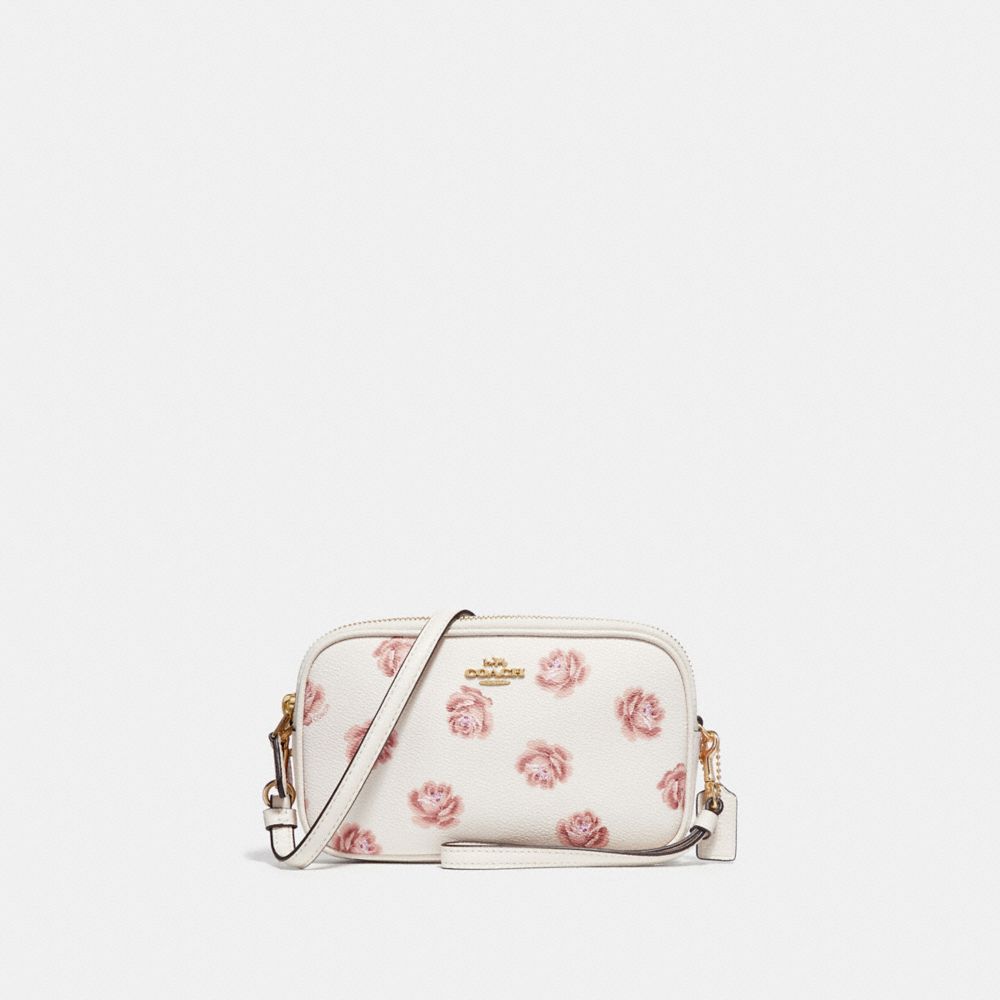 coach rose print crossbody