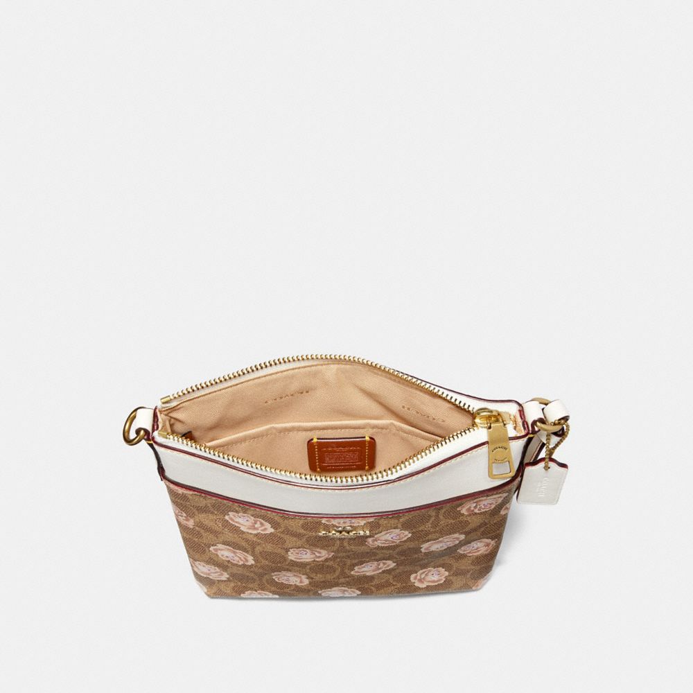 Kitt Messenger Crossbody in Signature Rose Print COACH