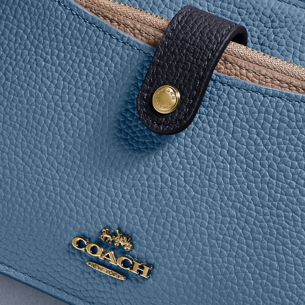 coach pebble pop up crossbody wallet