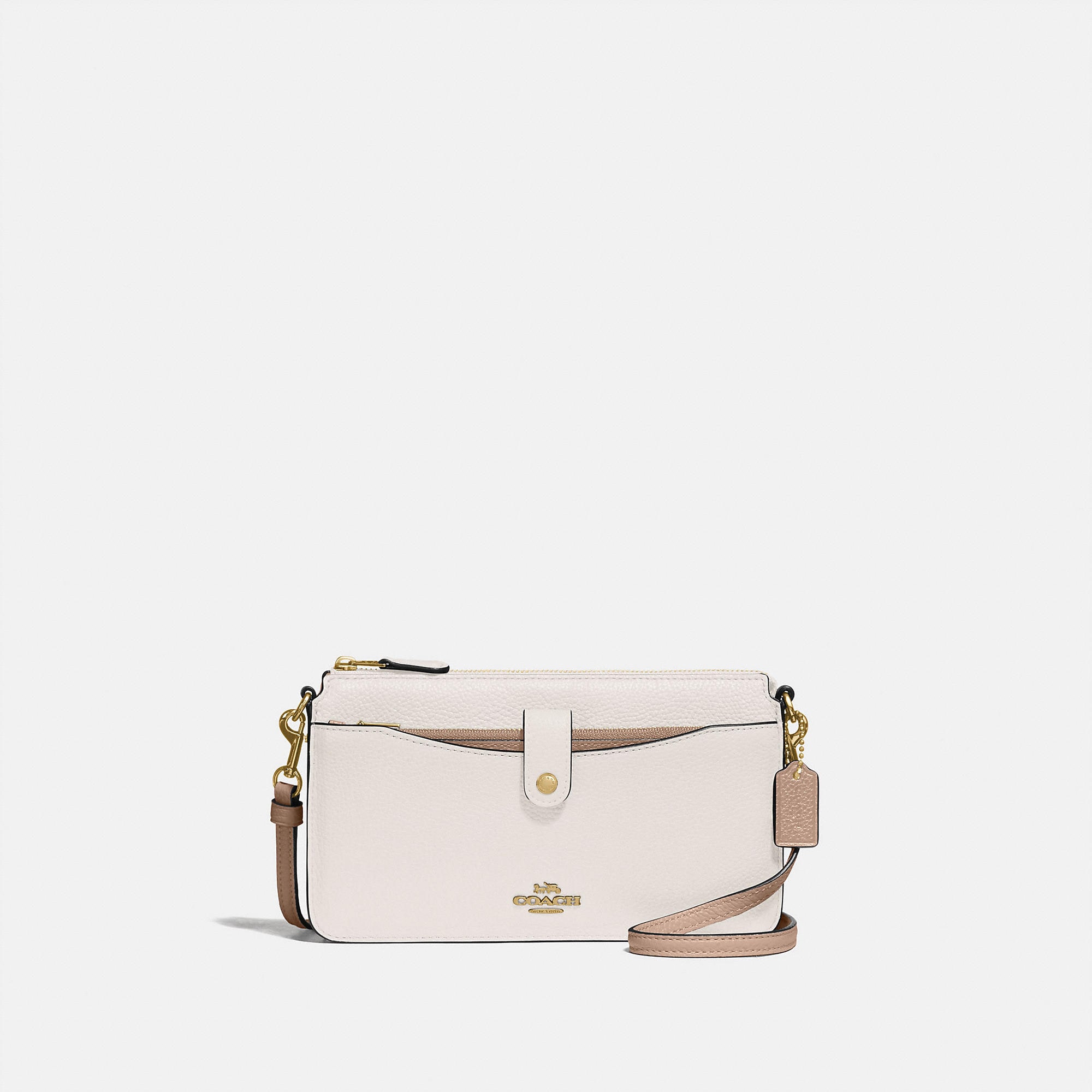 Coach Noa Pop-up Messenger In Colorblock In Brass/chalk Taupe Multi