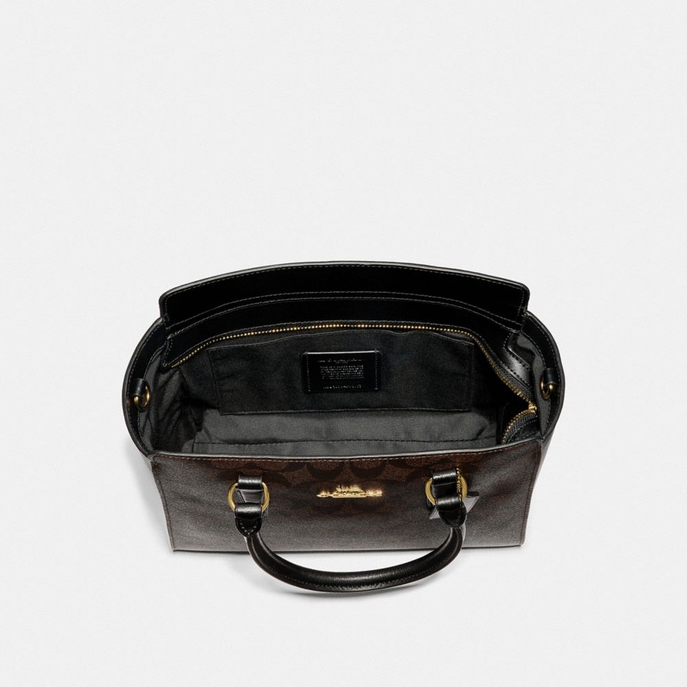 coach leah satchel black