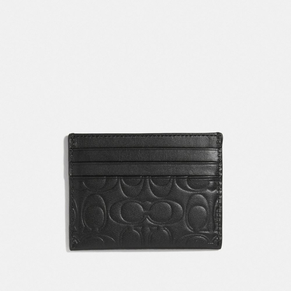 coach card case in signature leather