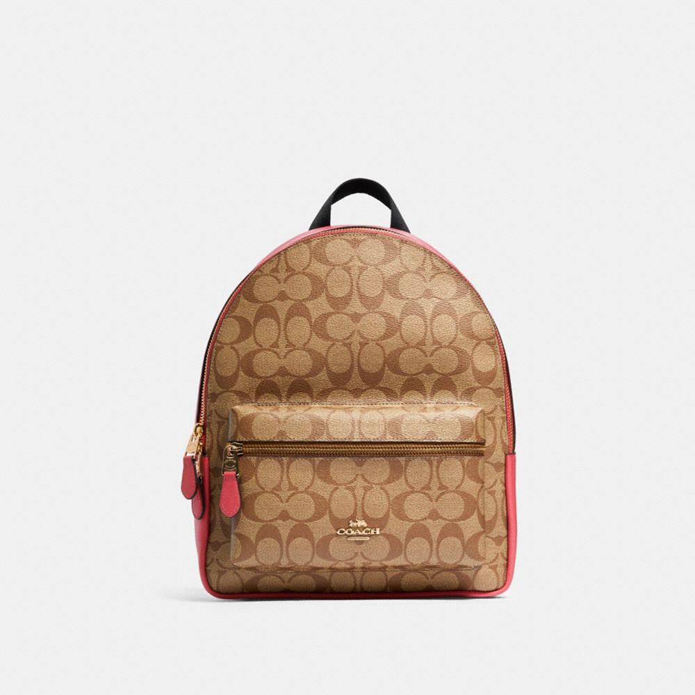 coach signature canvas backpack