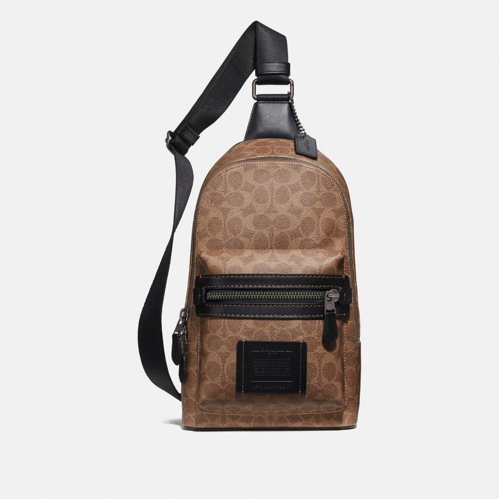 coach academy backpack in signature canvas