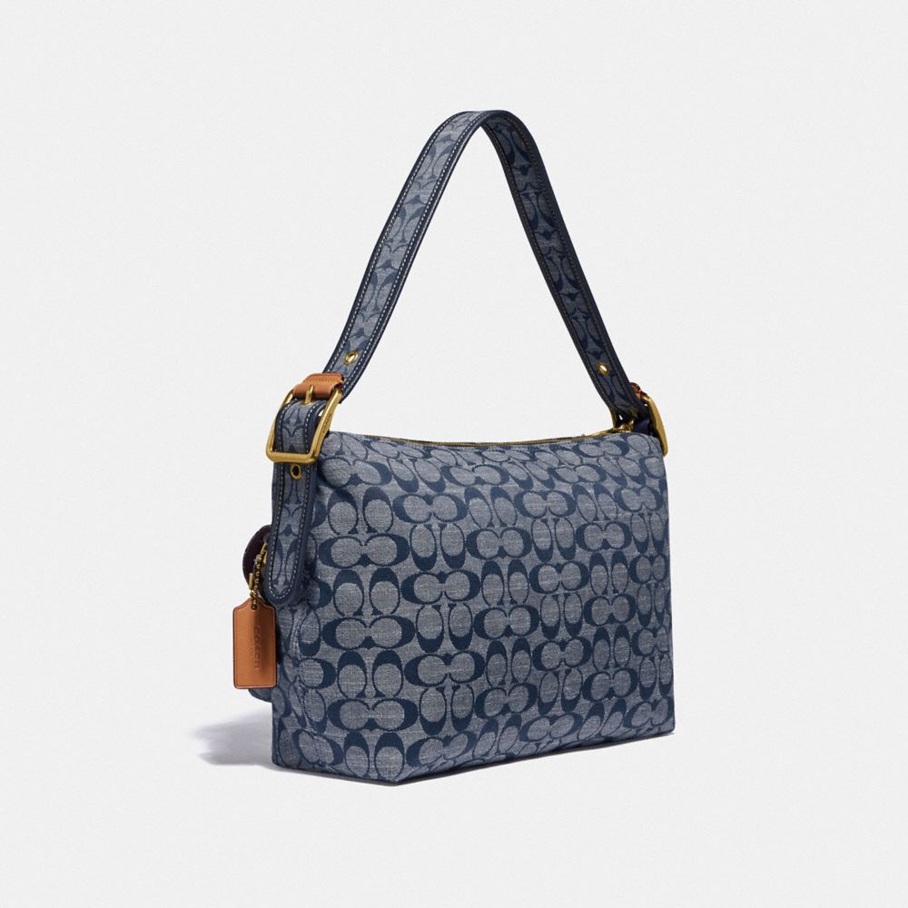 COACH: Cargo Shoulder Bag 29 In Signature Chambray