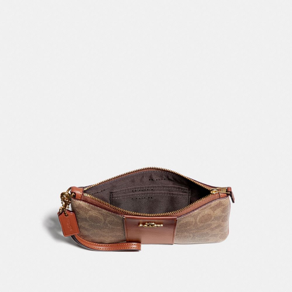 coach tan wristlet