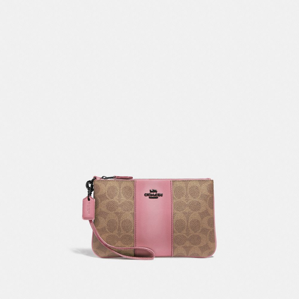 Small Wristlet in Colorblock Signature Canvas COACH