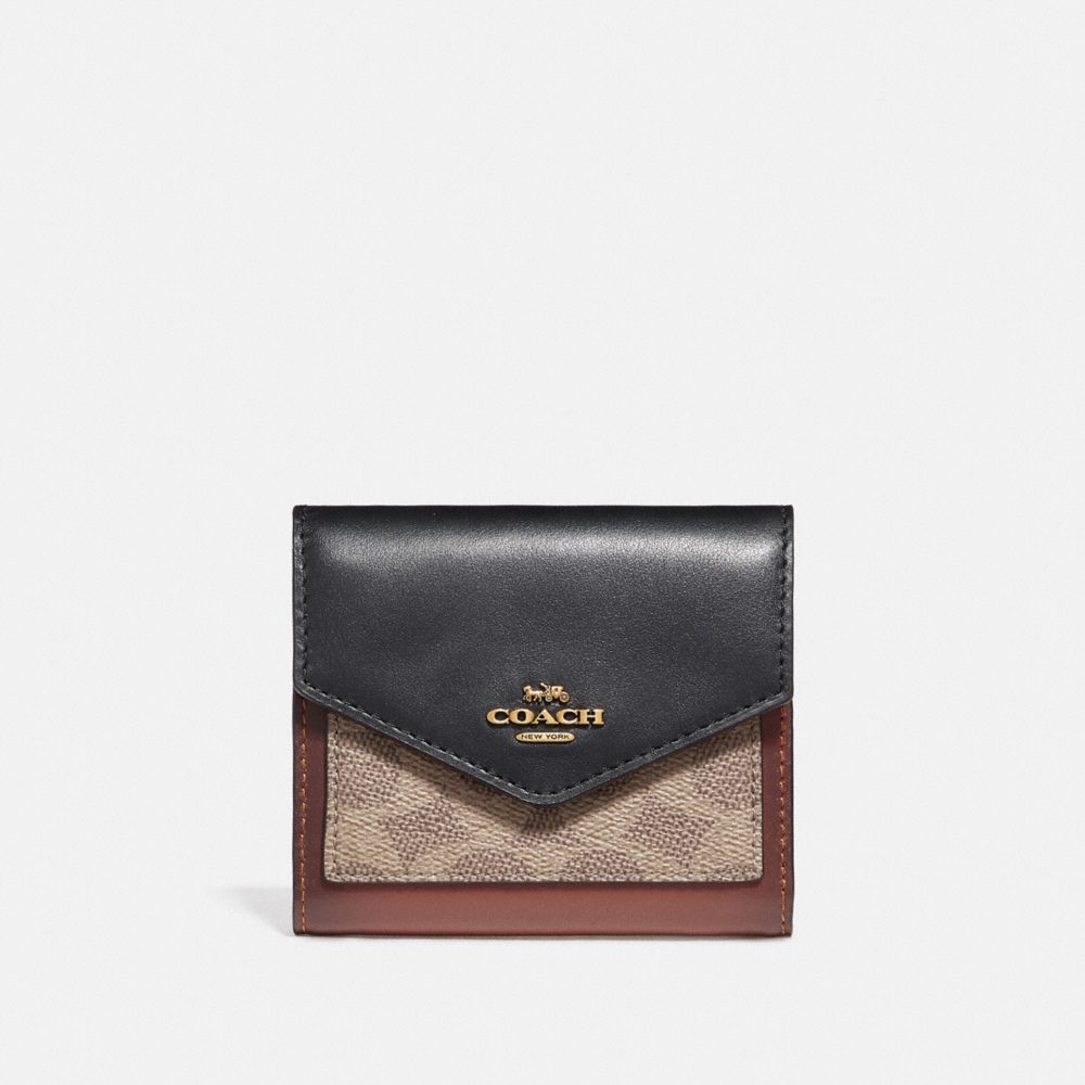 tan coach wallet