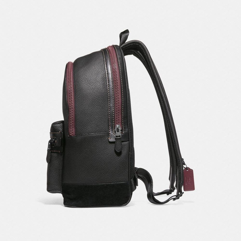 coach black mini backpack
