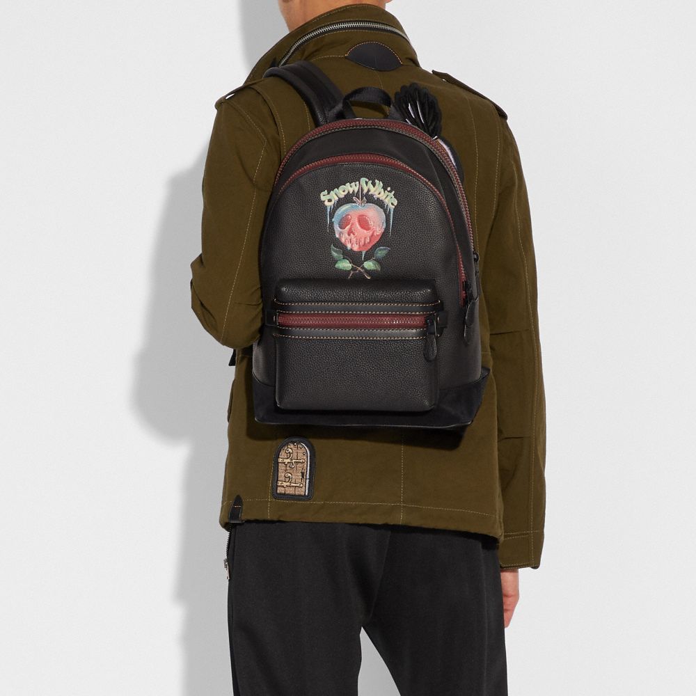 DISNEY X COACH ACADEMY BACKPACK WITH POISON APPLE GRAPHIC - Alternate View 1