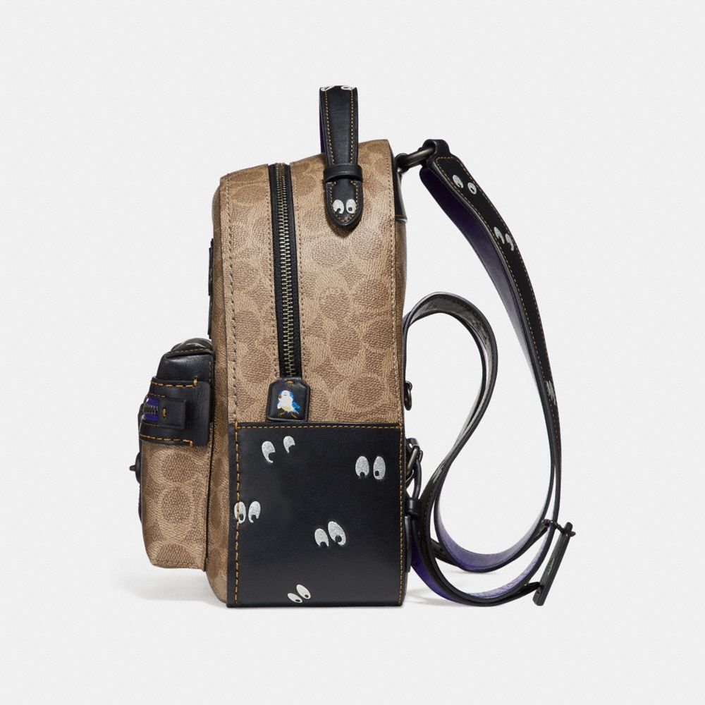 Disney X Coach Campus Backpack 23 in Signature Patchwork COACH