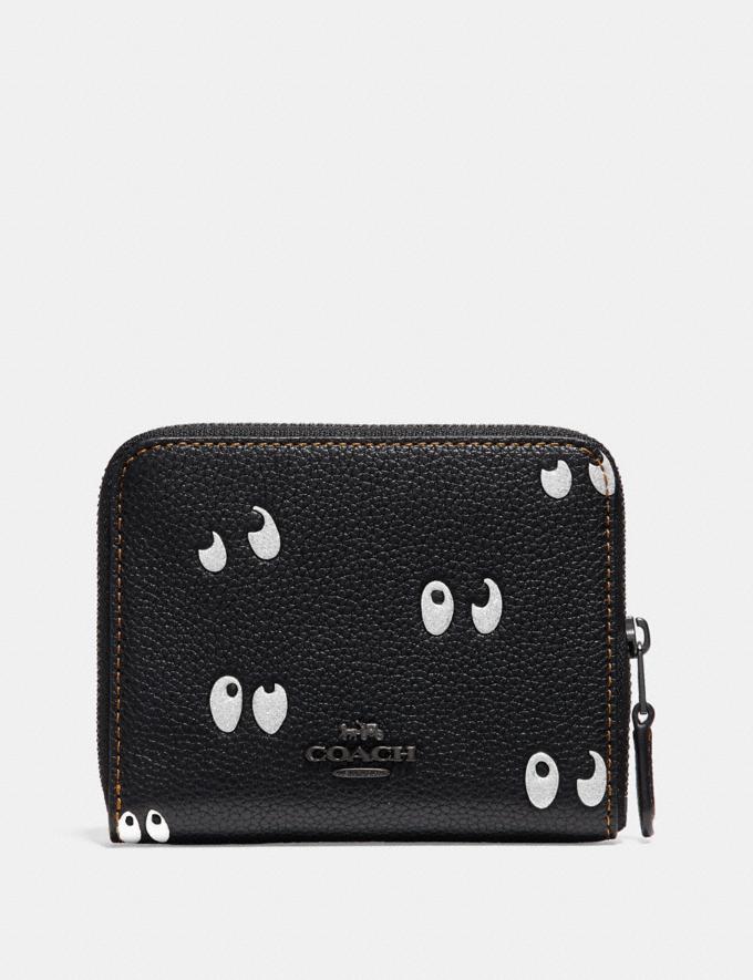 COACH: Disney X Small Zip Around Wallet With Spooky Eyes Print