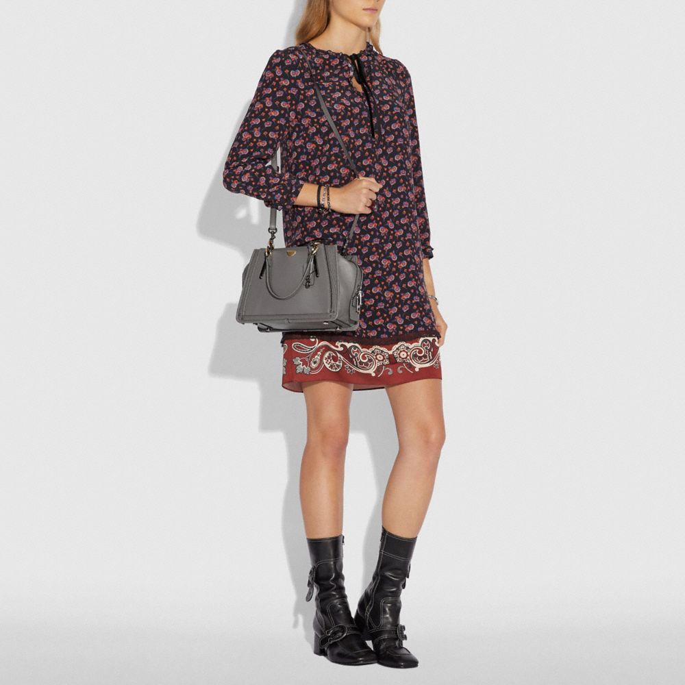 5942 COACH Dreamer Bag Mix Leather HEATHER GRAY |