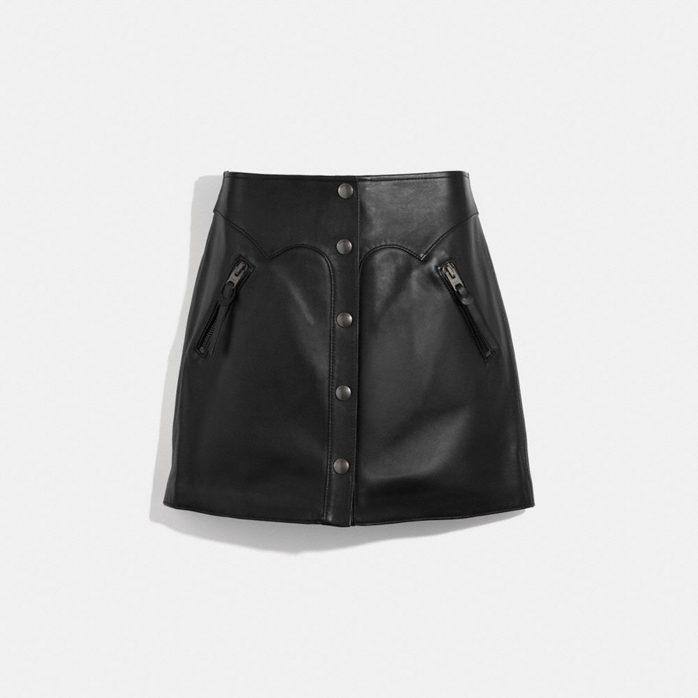 coach leather skirt