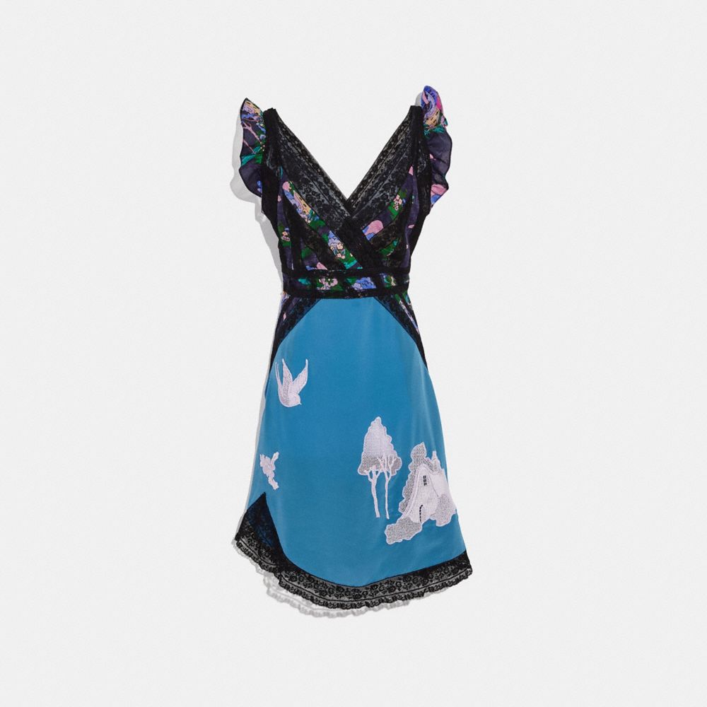 COACH Lace Embroidered Short Dress
