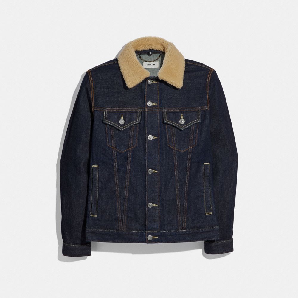 shearling denim jacket mens