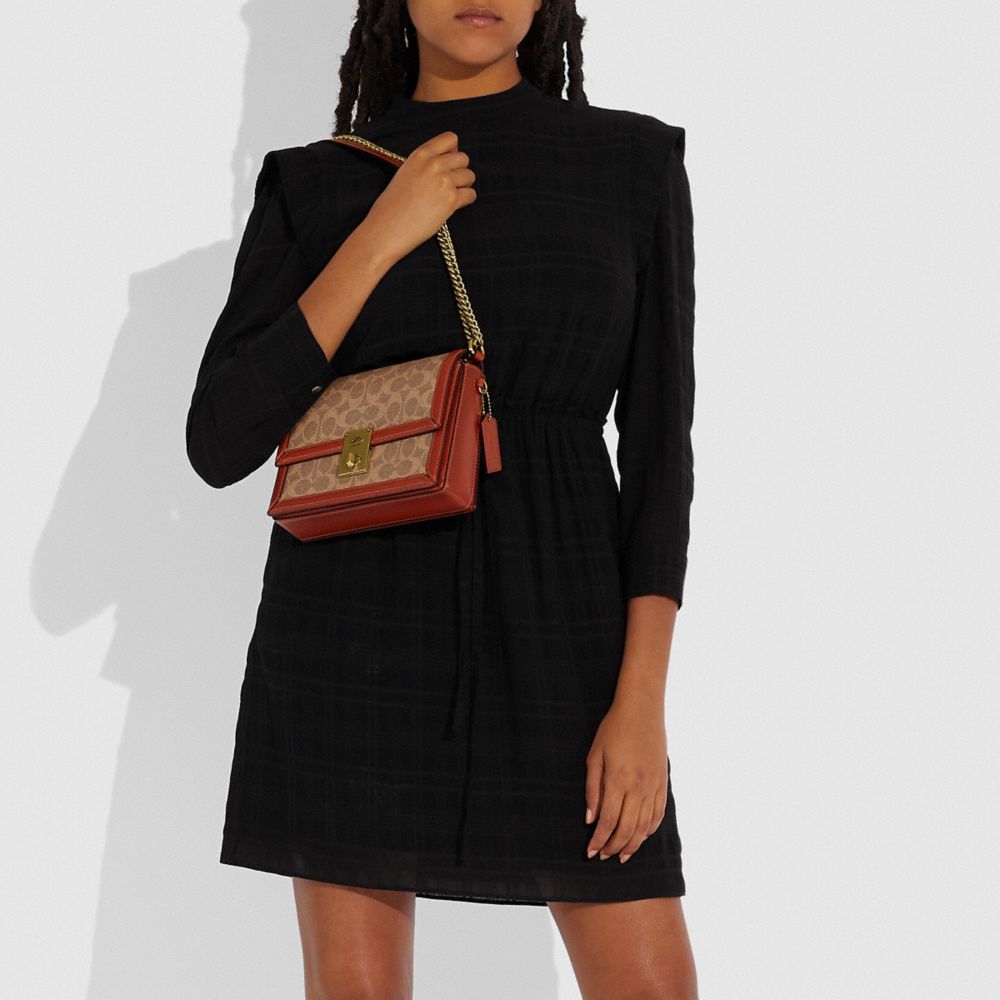 HUTTON SHOULDER BAG IN SIGNATURE CANVAS - Alternate View 2