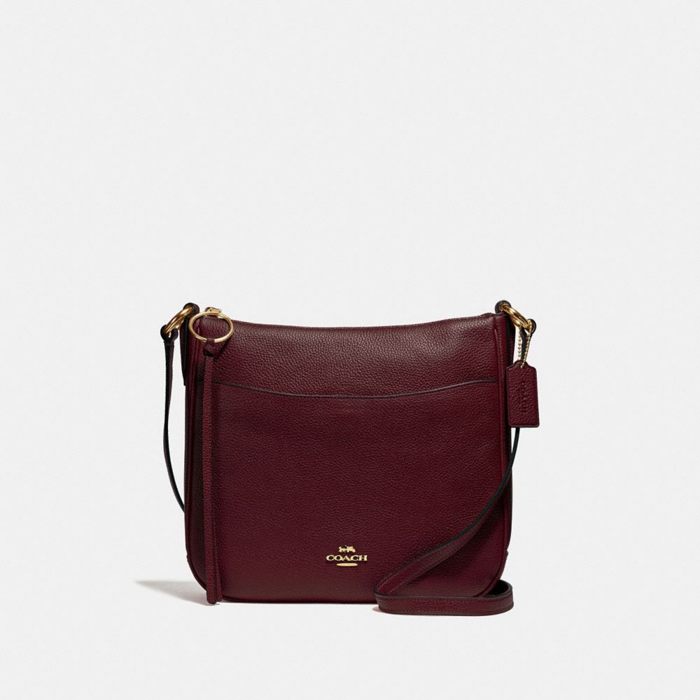 oxblood crossbody bag