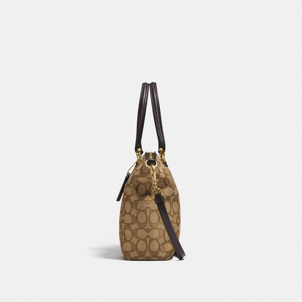 coach prairie satchel in signature jacquard