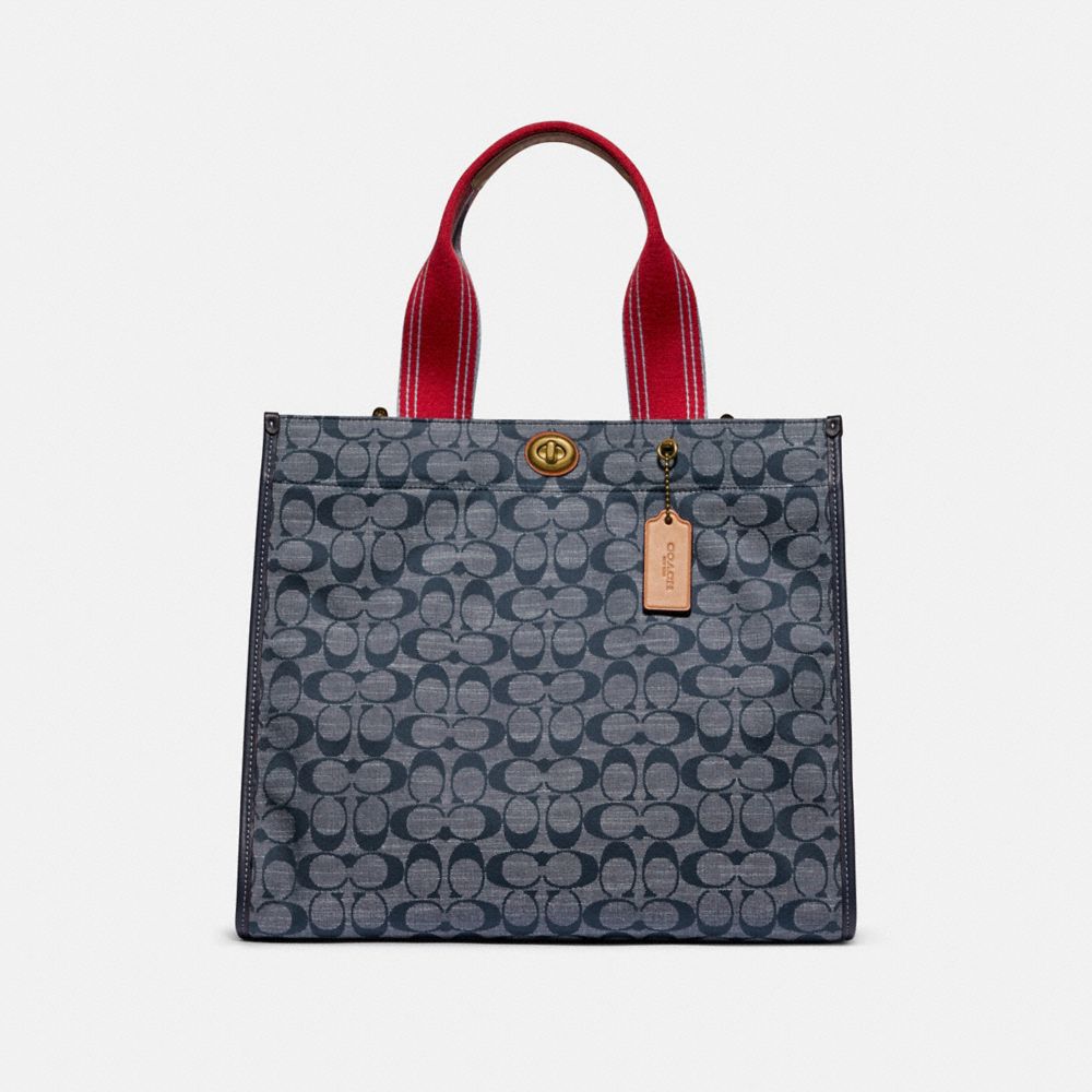 coach navy tote