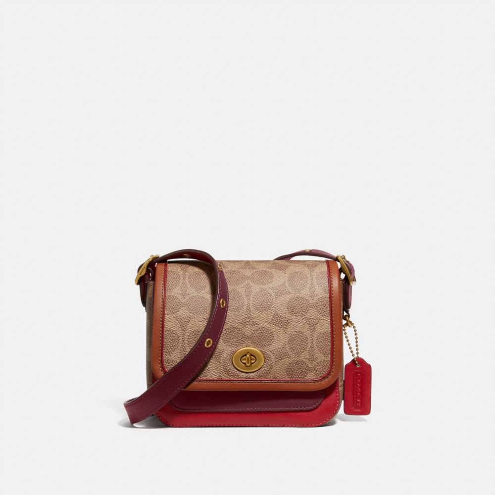 maroon messenger bag