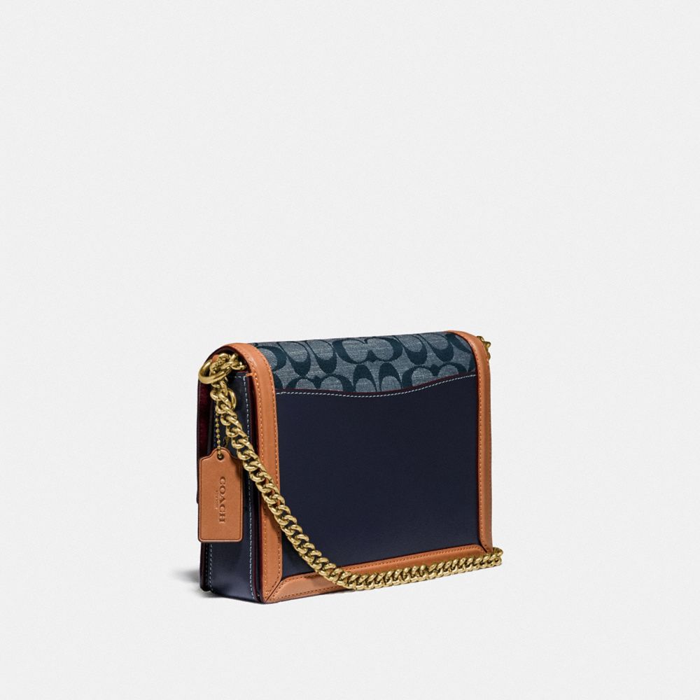 COACH Hutton Shoulder Bag In Signature Chambray