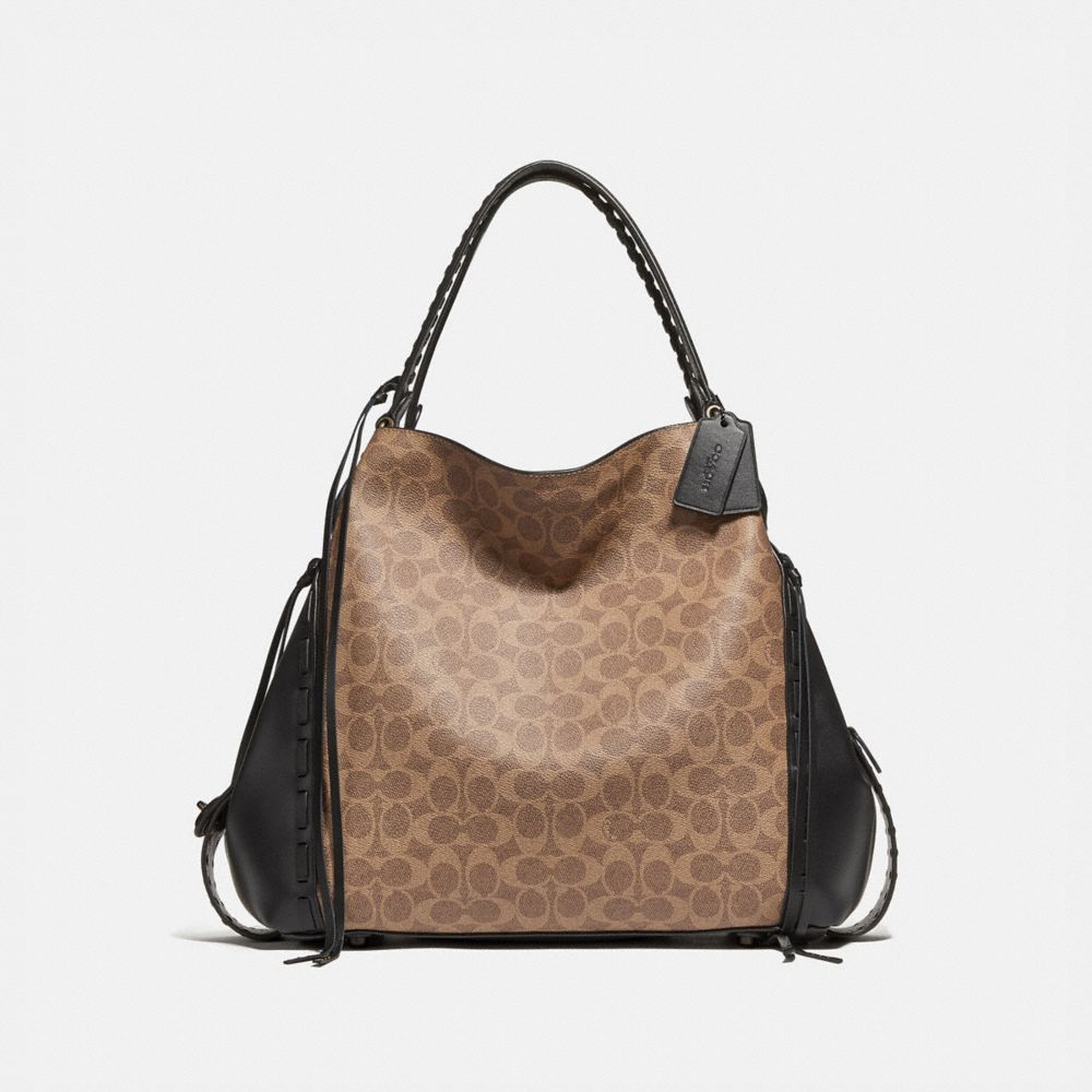 coach edie leather shoulder bag