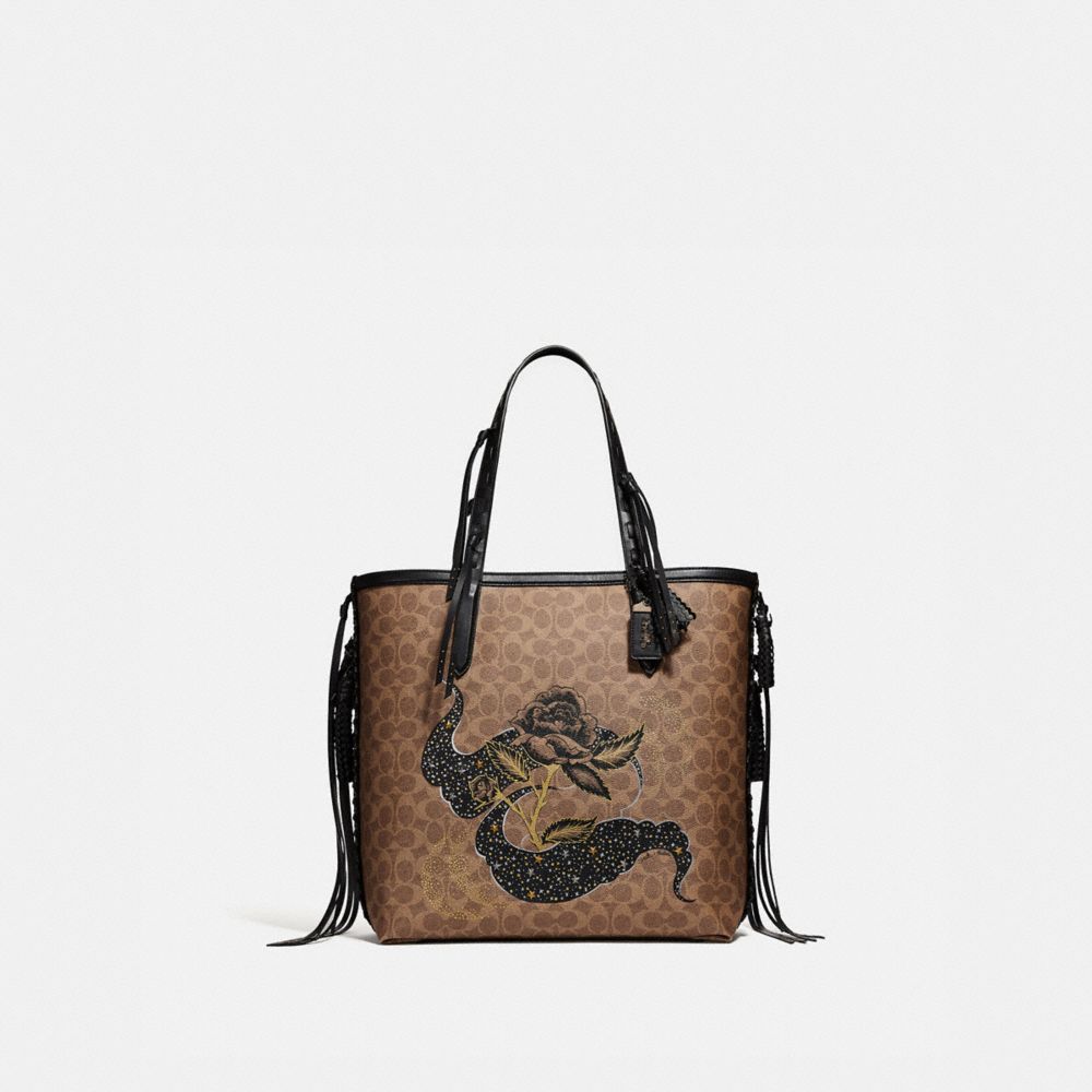 coach signature canvas tote