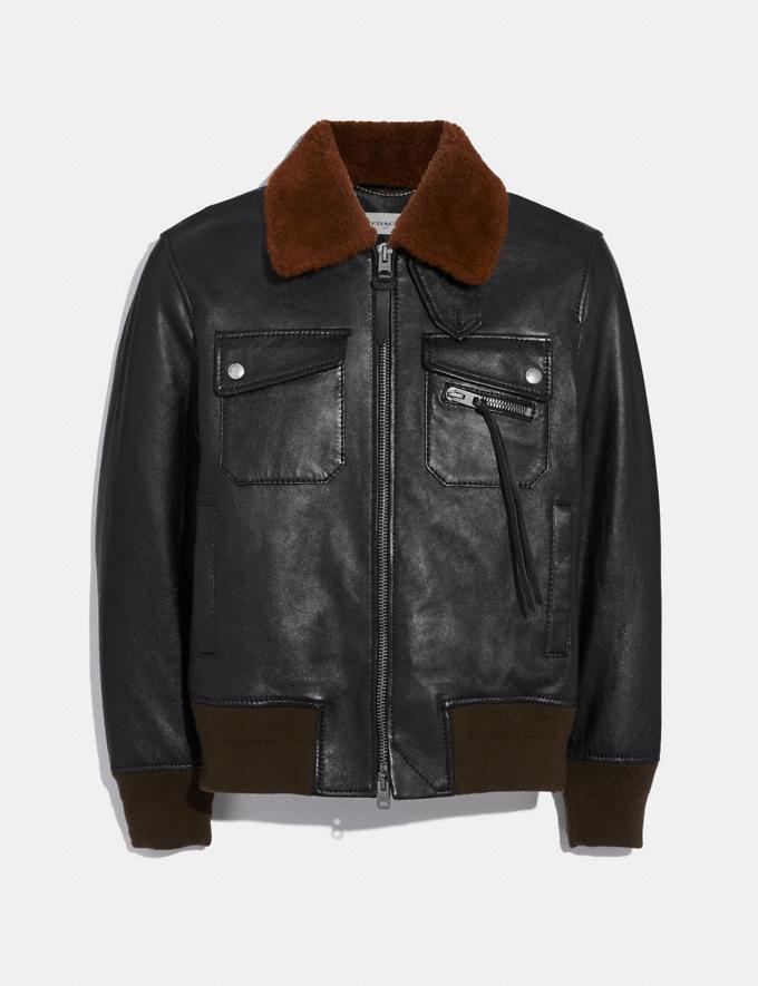 COACH: Bomber With Shearling Collar