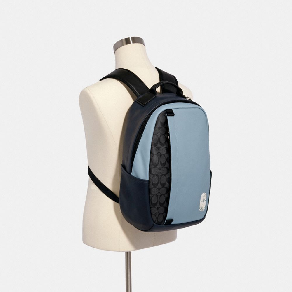 COACH® Outlet Edge Backpack In Colorblock Signature Canvas With Patch