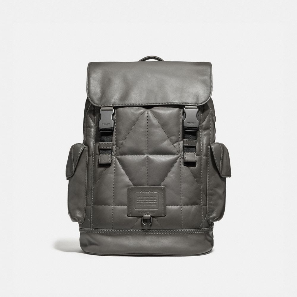 grey coach backpack