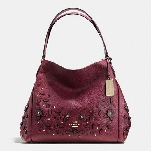COACH Designer Purses | Willow Floral Edie Shoulder Bag 31 In Pebble ...