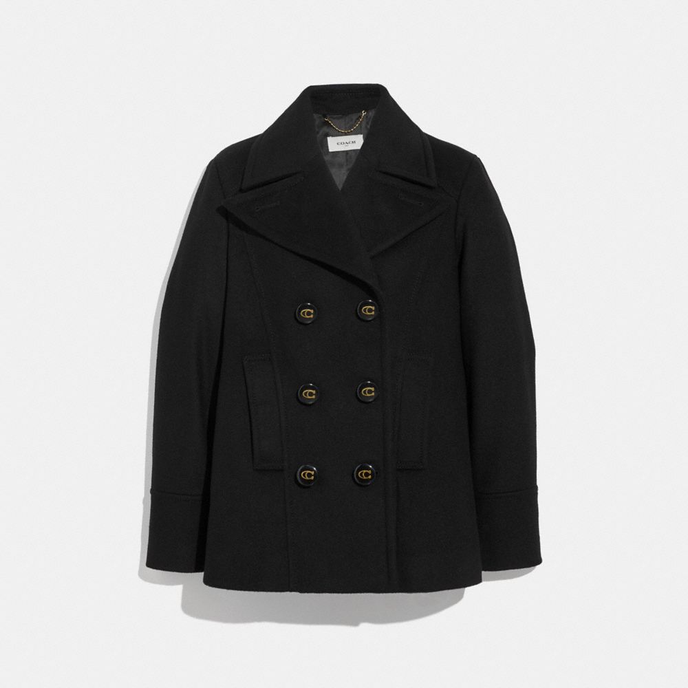 black versace coat