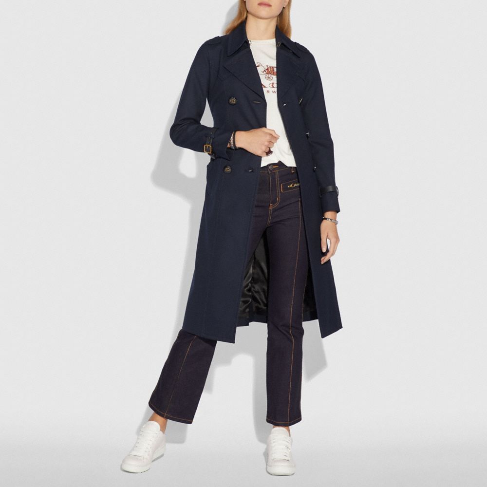 coach cotton trench coat