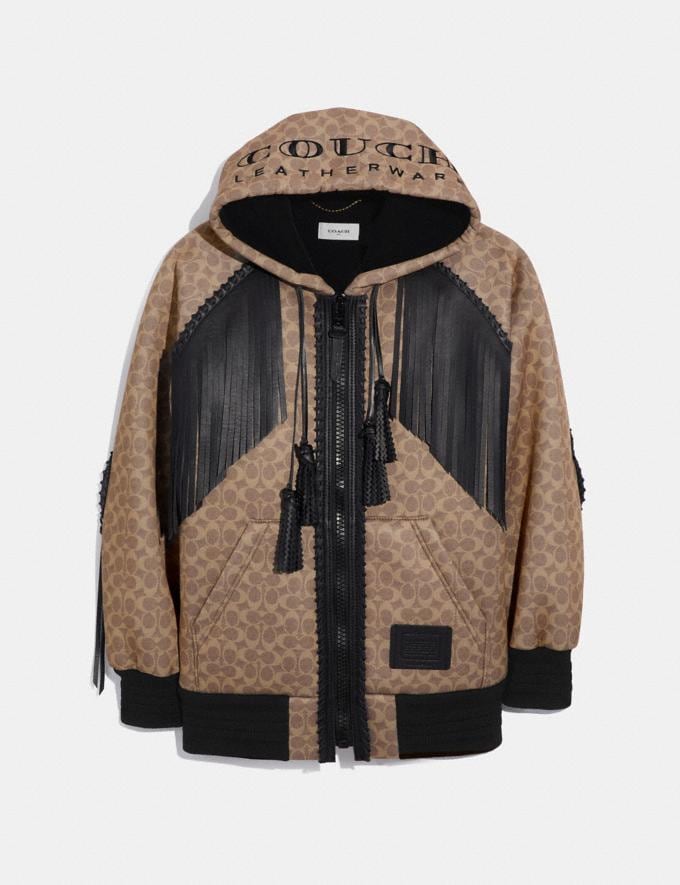 Coach Signature "Couch" Hoodie Brown Multicolor Translations null  