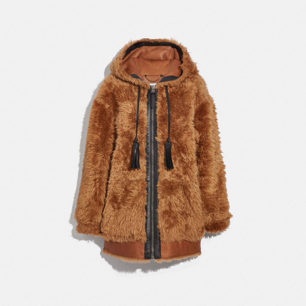 shearling hoodie womens