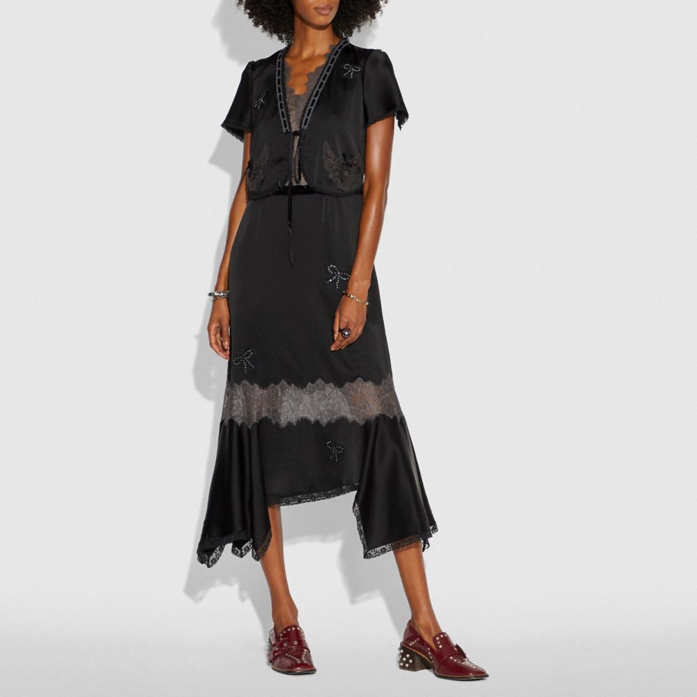 COACH Lace Trim Dress